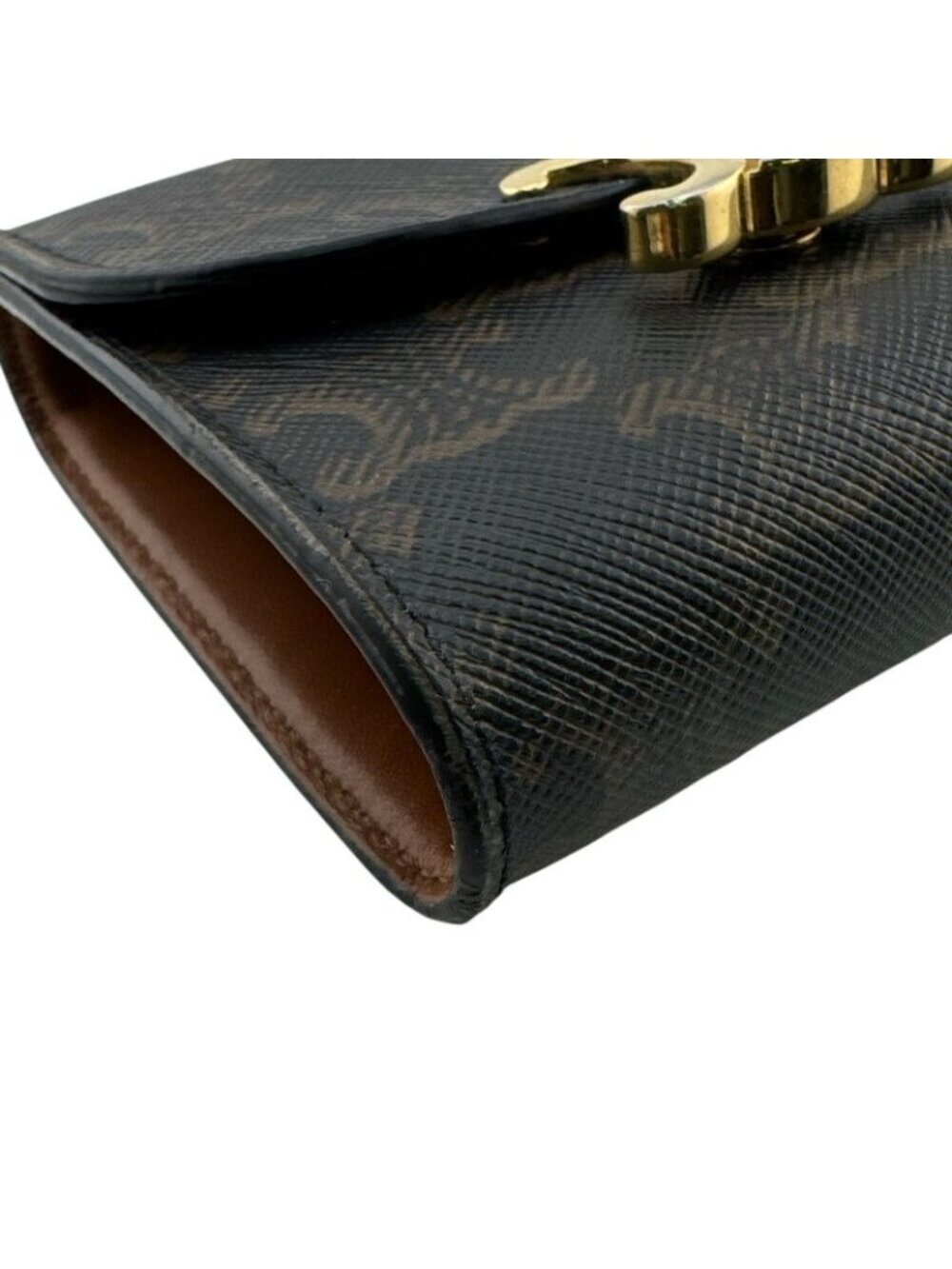 Celine Trifold Wallet Leather Brown - Picture 2 of 8